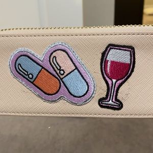 Sand vegan leather clear flat